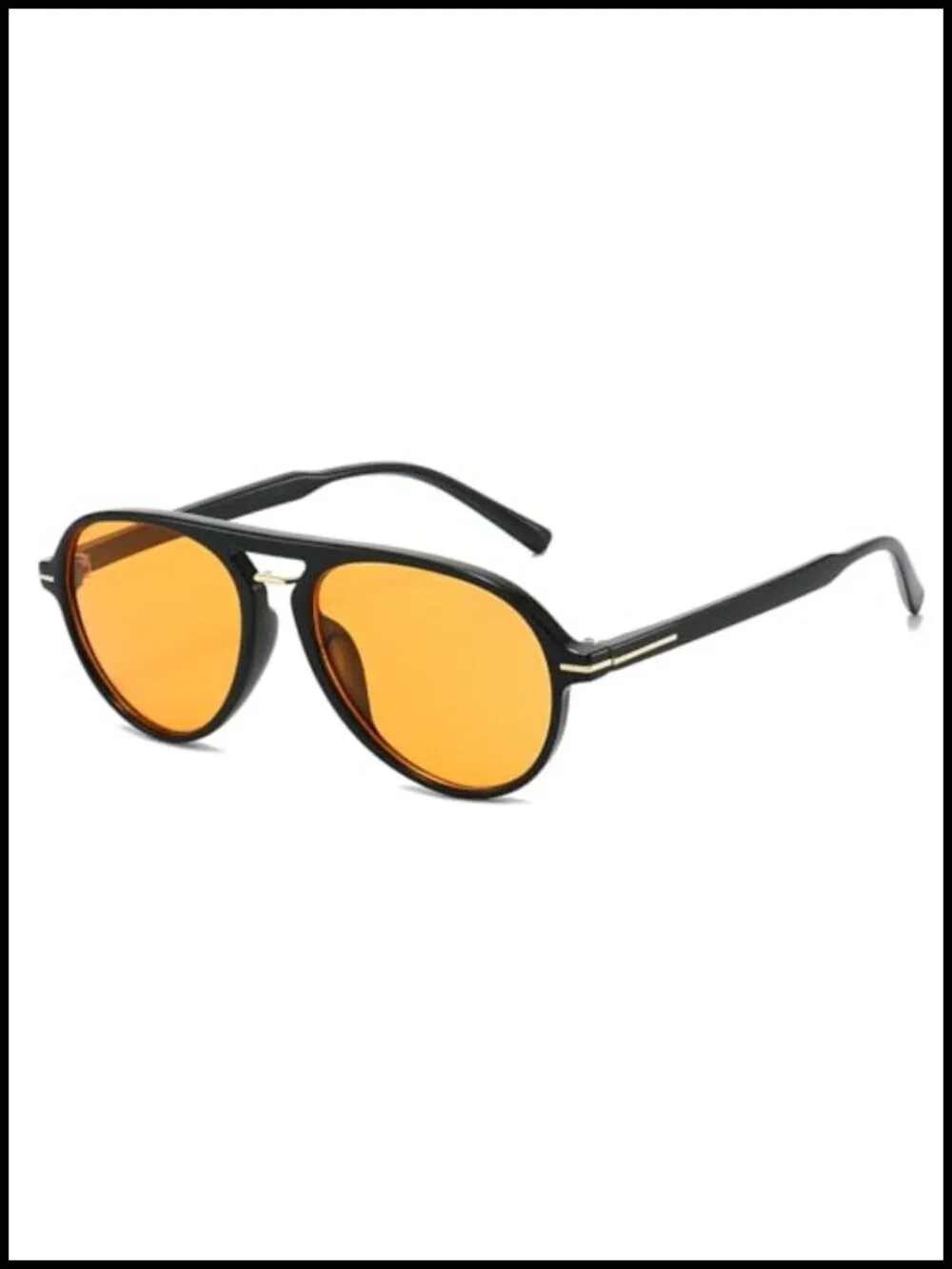 Retro 70s Vintage Pilot Double Bridge Round Oversized Sunglasses UV400